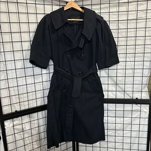 BCBGMaxAzria Navy Blue Trench Coat